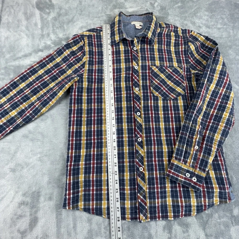 Carbon 2 Cobalt multicolor textured cotton shirt men's size Medium Nice - Picture 7 of 9